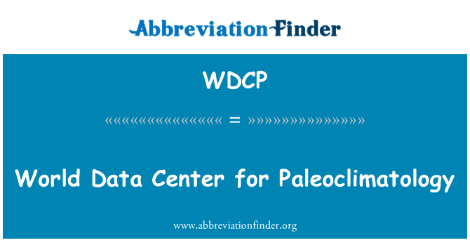 WDCP: Pusat Data dunia untuk Paleoclimatology