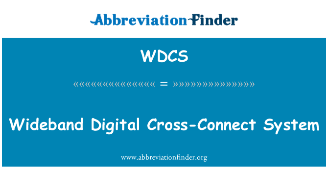 WDCS: Sistema de banda ancha Digital del Cross-Connect