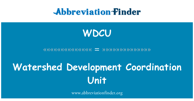 WDCU: หน่วยประสานงานการพัฒนาลุ่มน้ำ