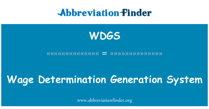 WDGS: Salè detèminasyon Génération sistèm