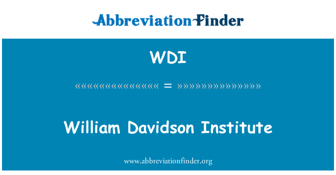 WDI: William Davidson Institute