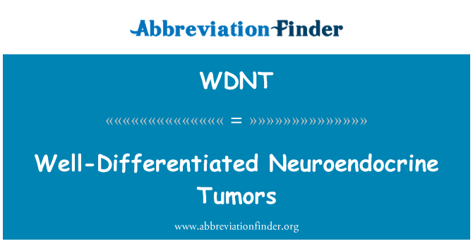 WDNT: Jól differenciált neuroendokrin daganatok