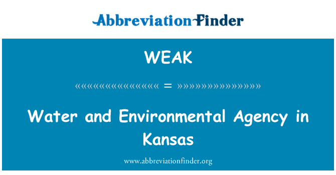 WEAK: Air dan agensi alam sekitar di Kansas
