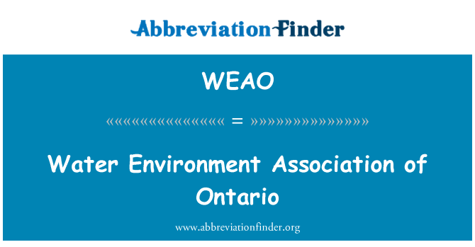 WEAO: Vann miljøet Association of Ontario