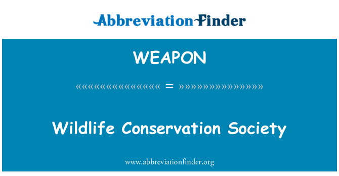 WEAPON: Wildlife Conservation Society