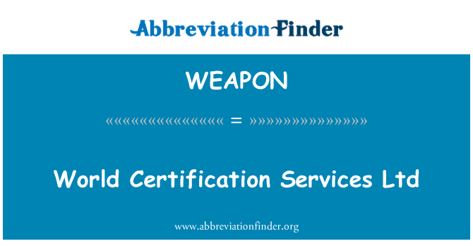 WEAPON: Verden certificering Services Ltd