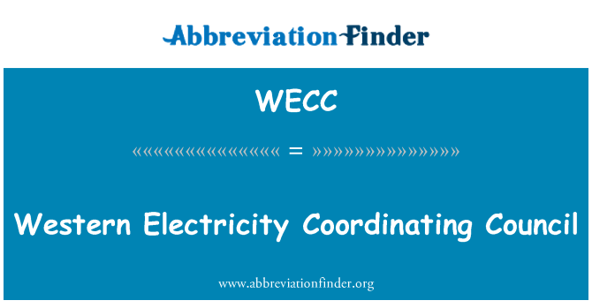 WECC: Западните електричество Координационния съвет