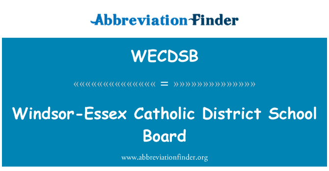 WECDSB: Windsor-Essex katolske District School Board