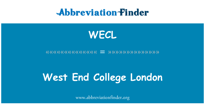 WECL: 伦敦西结束学院