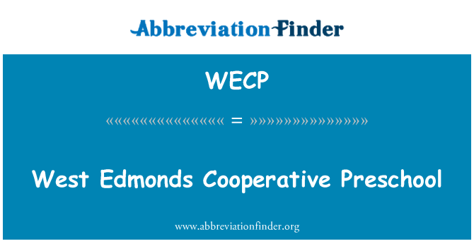 WECP: West Edmonds kowopere Préscolaire