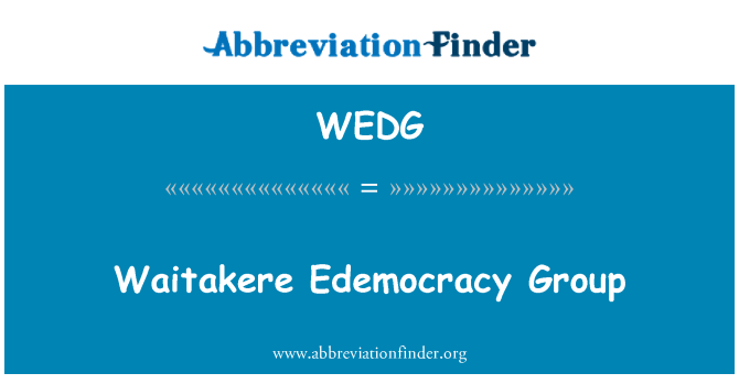 WEDG: Waitakere demokracie skupina
