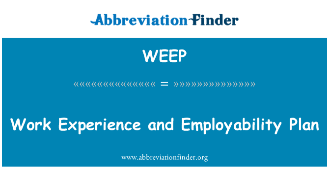 WEEP: Esperjenza ta ' xogħol u l-pjan Employability