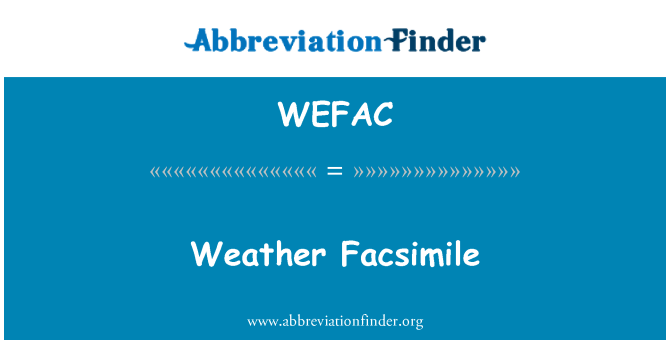 WEFAC: Cuaca faksimili