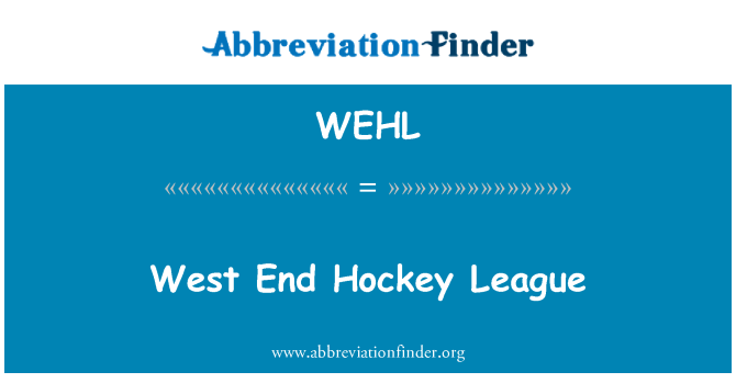 WEHL: West End Hockey League