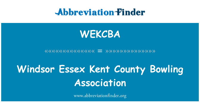 WEKCBA: Windsor Kent eta bòlin asosyasyon