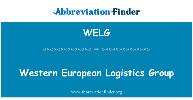 WELG: Lääne Euroopa logistikagrupp