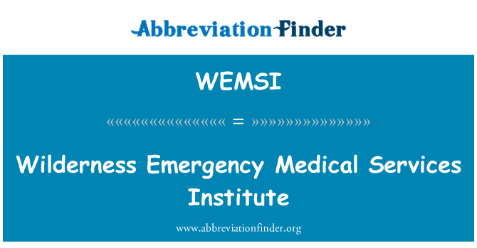 WEMSI: Puščavi nujne medicinske storitve inštitut