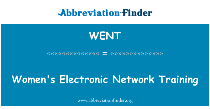 WENT: خواتین کے الیکٹرانک نیٹ ورک کی تربیت
