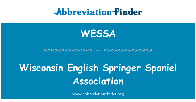 WESSA: Wisconsin English Springer Spaniel Association