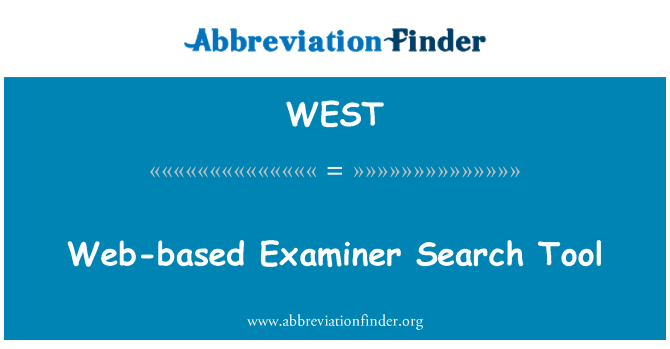 WEST: Alat carian pemeriksa berasaskan web