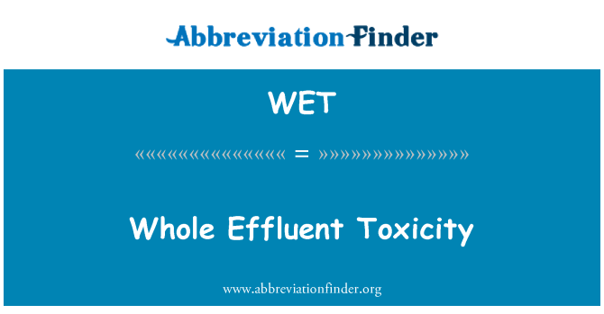 WET: It-tossiċità ta ' l-effluwenti sħiħ