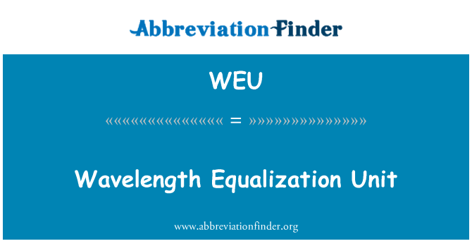 WEU: Unidade de equalização de comprimento de onda