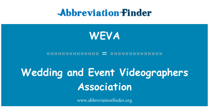 WEVA: Wedding and Event Videographers Association
