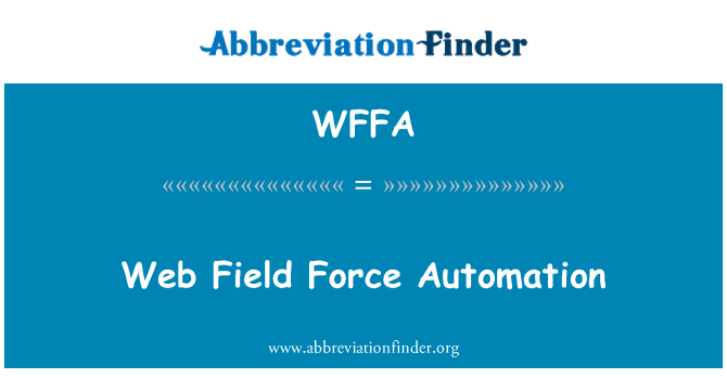 WFFA: אינטרנט תחום אוטומציה
