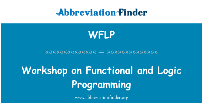 WFLP: Workshop over functionele en logisch programmeren