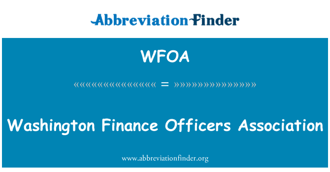WFOA: 華盛頓金融官員協會