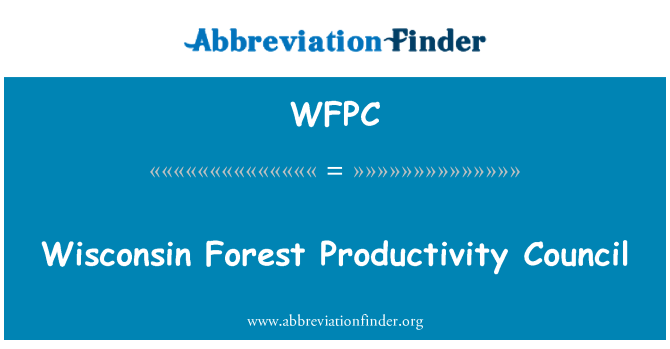 WFPC: Hutan Wisconsin produktivitas Dewan