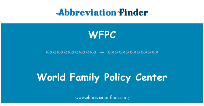 WFPC: Centrum polityki światowej rodzina