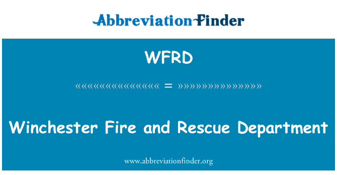 WFRD: Winchester Fire and Rescue Department