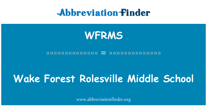 WFRMS: Wake Forest Rolesville střední škola