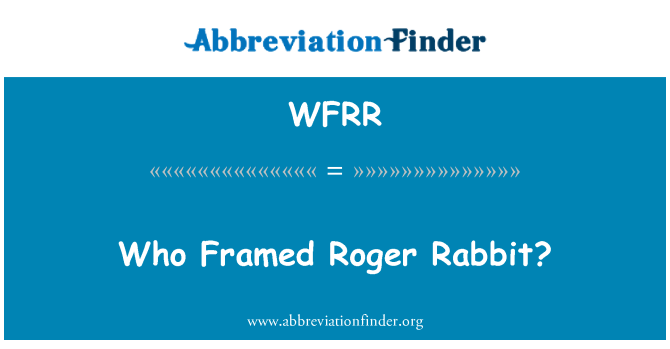 WFRR: Falešná hra s králíkem Roger?