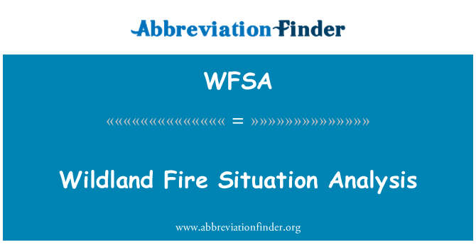 WFSA: Analýza situace Wildland Fire