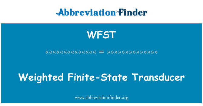 WFST: Gewogen eindig statuswaarden Transducer