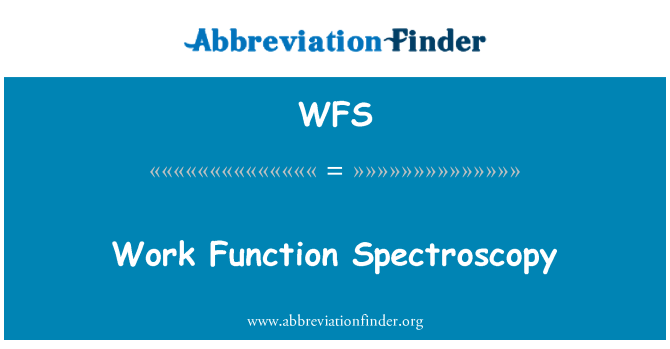 WFS: Funzione lavoro spettroscopia
