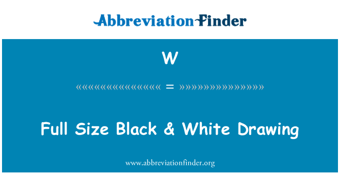 W: Full Size Black & disegno bianco