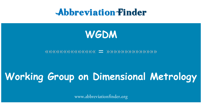 WGDM: Gwoup travay sou dimansyon Métrologie
