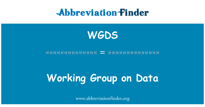 WGDS: 資料工作組
