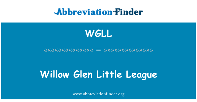 WGLL: Willow Glen Little League