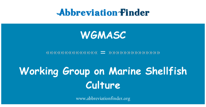 WGMASC: Working Group on Marine Shellfish Culture