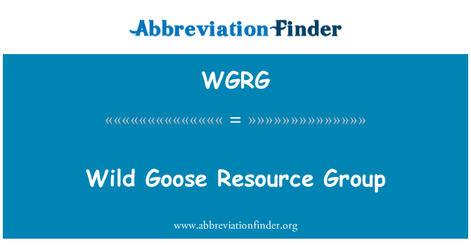 WGRG: Divé husi skupiny zdrojov