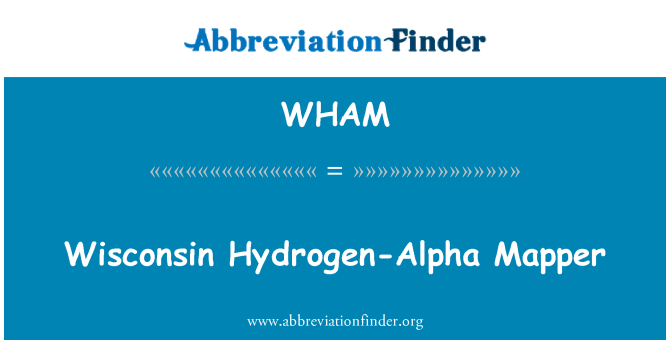 WHAM: Wisconsin Hydrogen-Alpha-Mapper