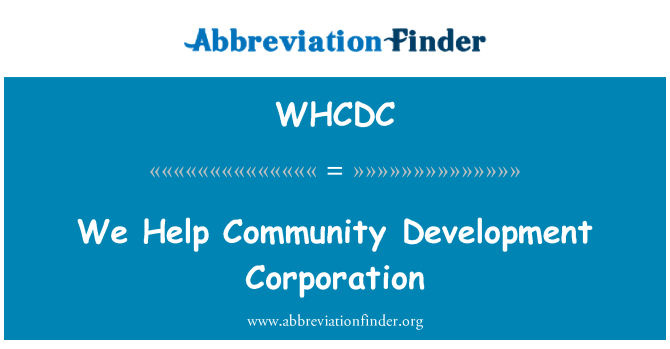 WHCDC: Ayudamos a Corporación de desarrollo comunitario