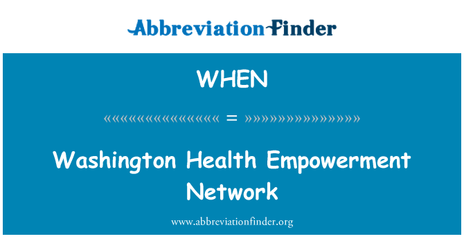 WHEN: In-Network ta ' l-awtorizzazzjoni tas-saħħa Washington
