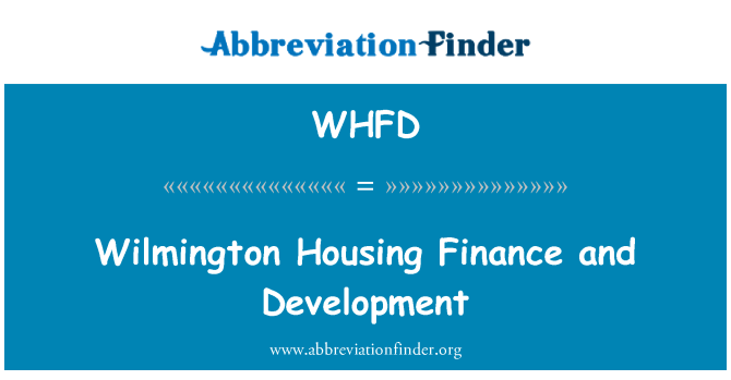 WHFD: 威尔明顿住房金融与发展