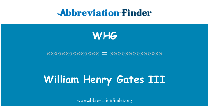 WHG: William Henry Gates III