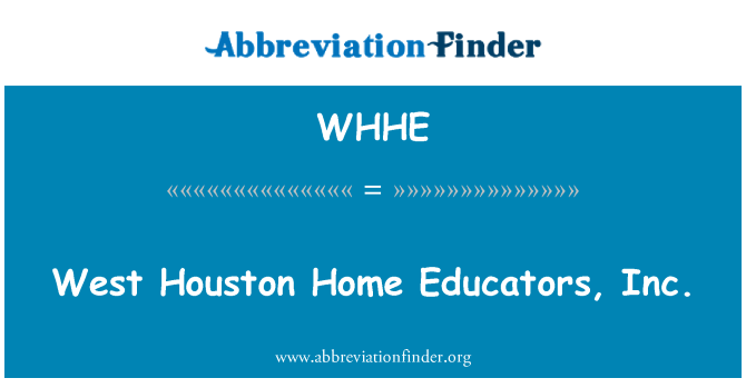 WHHE: West Houston kay edikatè, Inc.